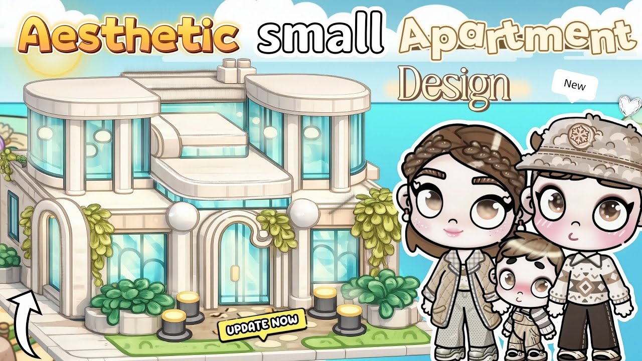 Aesthetic SMALL APARTMENT Design ✨️ family 3 AVATAR WORLD 