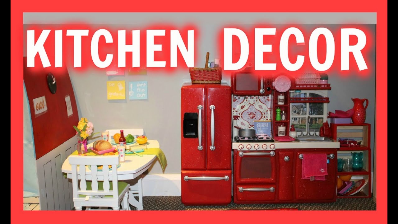 DIY KITCHEN DECOR! | American Girl Doll Kitchen Room Decor