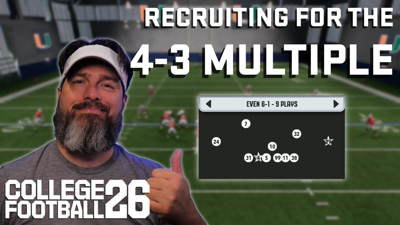 Recruiting for the 4-3 Multiple Defense in College Football 26!