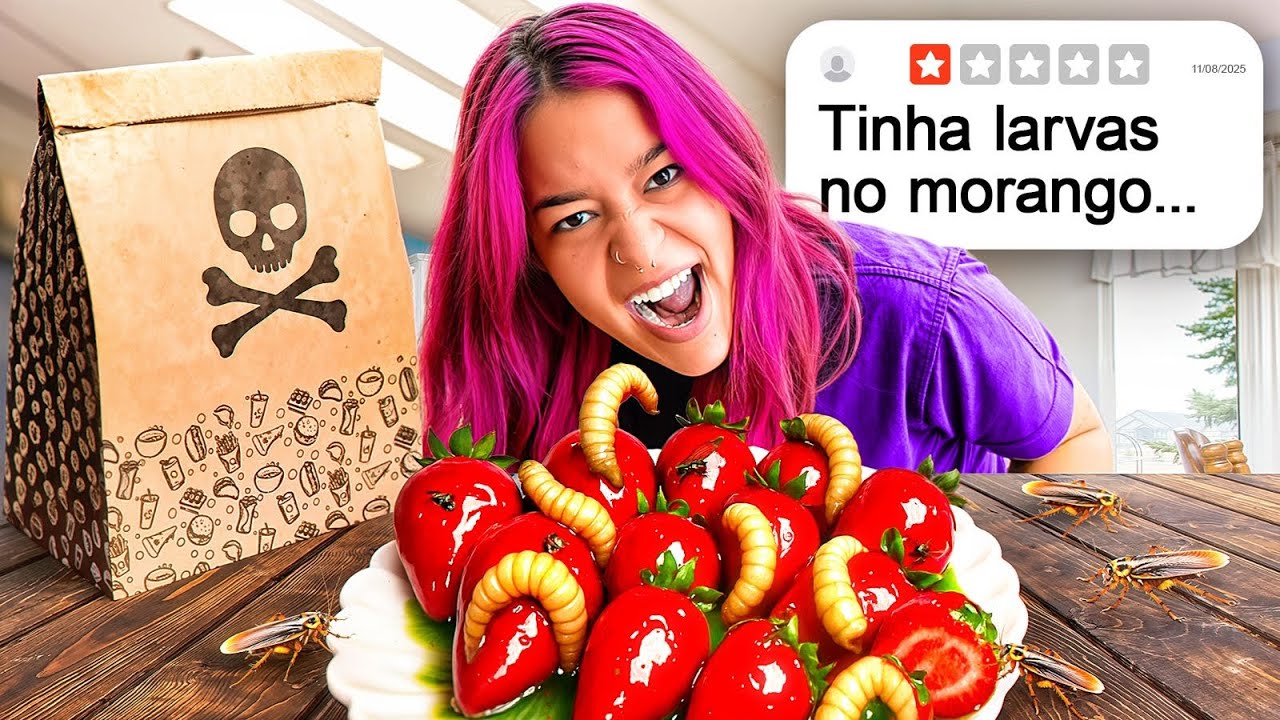 PROVANDO COMIDAS COM A PIOR AVALIAÇÃO DO IFOOD *deu ruim