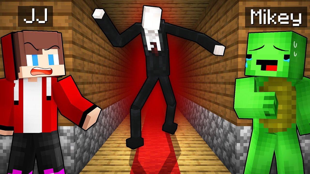 JJ and Mikey Escaping from SLENDERMAN in Minecraft! Maizen