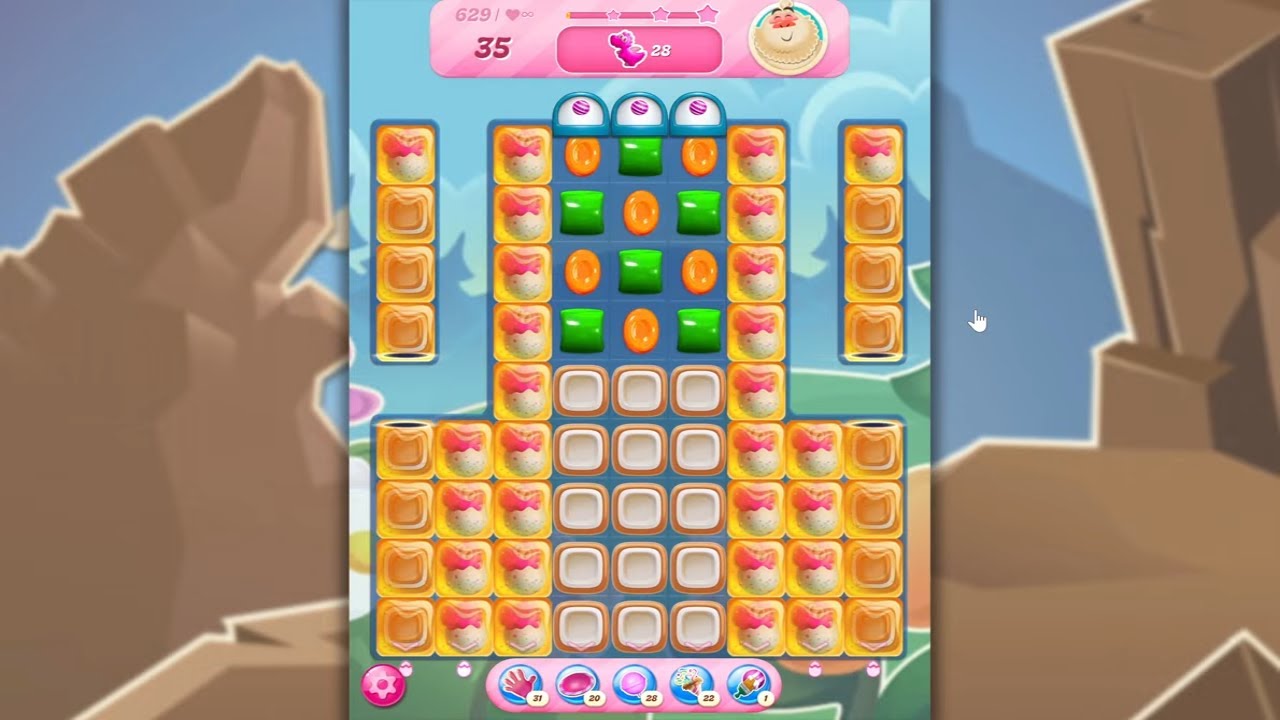 Candy Crush Saga LEVEL 629 NO BOOSTERS (new version)🐟☑️