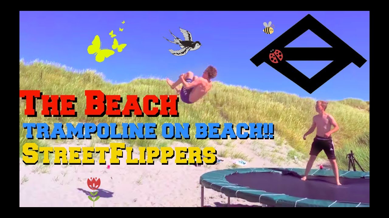 The Beach // TRAMPOLINE ON BEACH!! - StreetFlippers