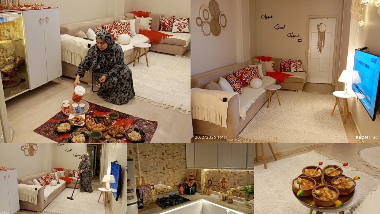 اول روتين ف رمضان  🌙 حضرت سفره اقتصاديه🍗 وعملت الحلو لولادي ترتيب سريع للبيت يخلي الكل يشهد بنظفتك ✨