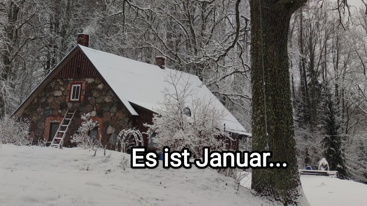 Arbeiten und entspannen im Januar auf unserem Hof in Lettland