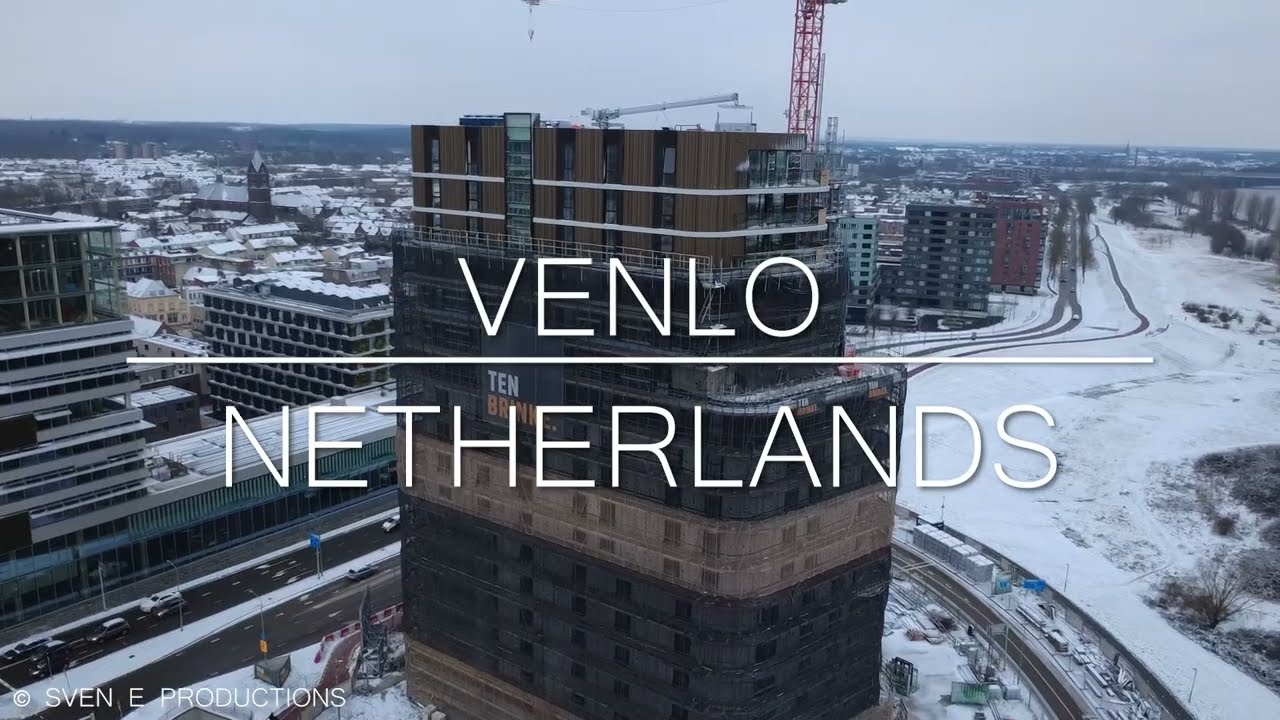Venlo, Netherlands in Snow | Cinematic Drone Footage