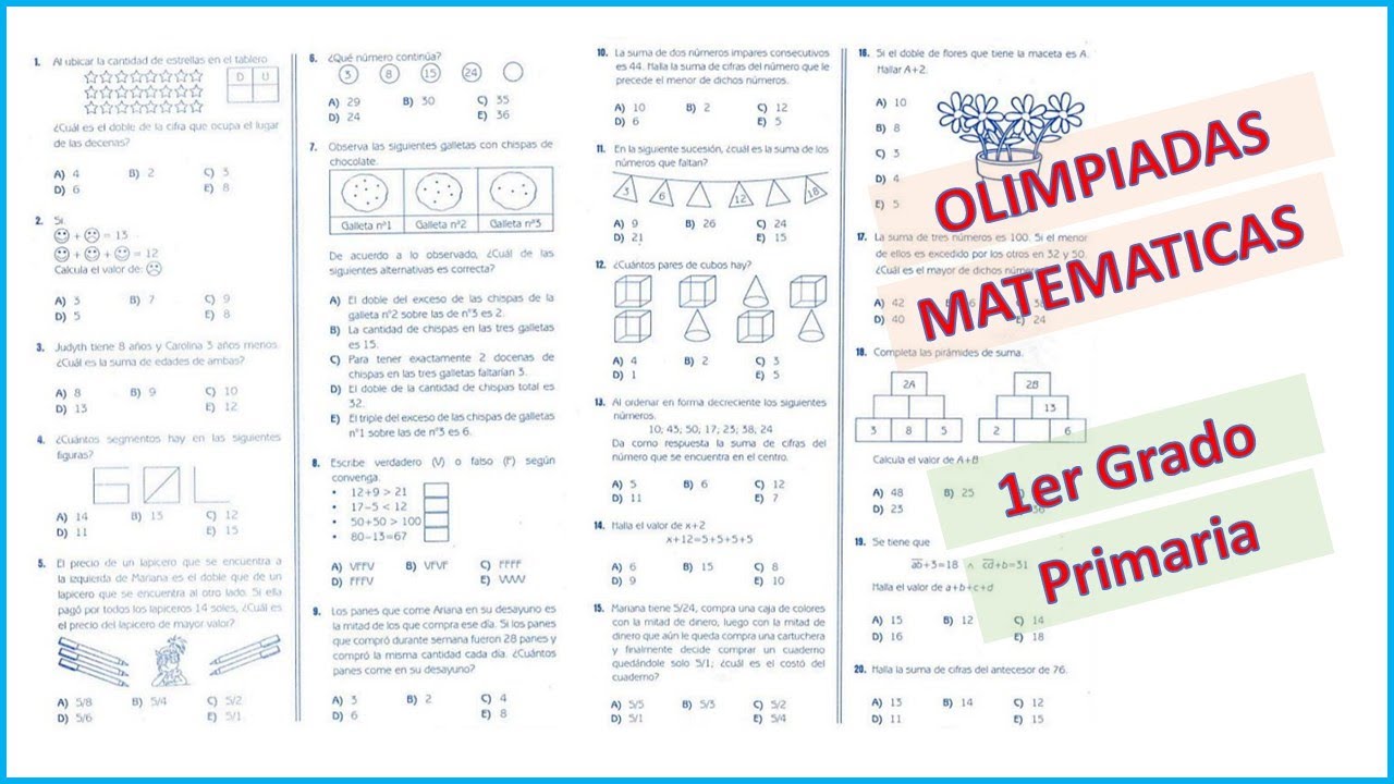 Concurso Nacional de Matematica 1er grado primaria