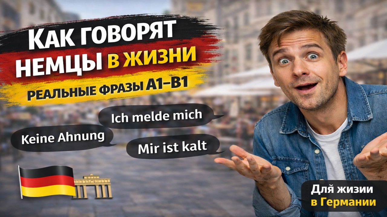 Как заговорить на немецком? Топ фраз для общения в Германии. НАДО ЗНАТЬ!