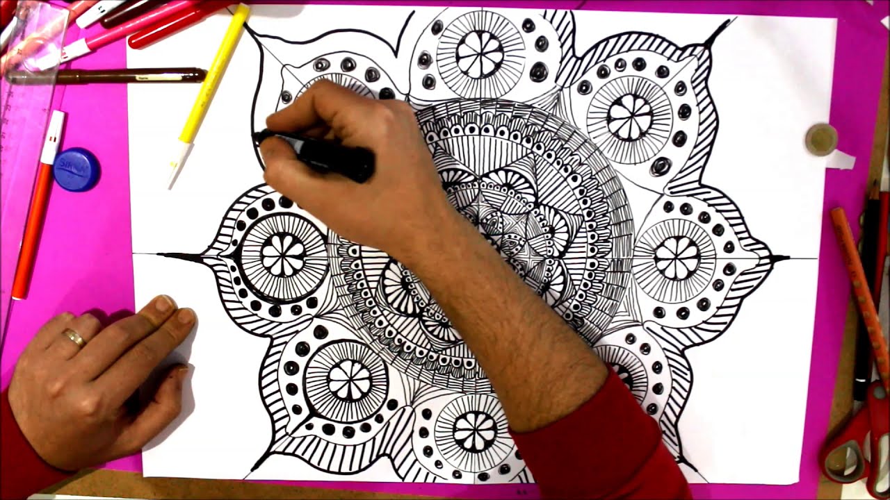 mandala çizimi nasıl yapılır/how to draw a mandala