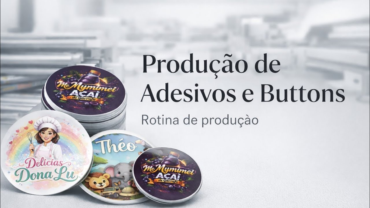 Adesivo - Recortes na scancut - Artes de Bottons Rotina de Produção 