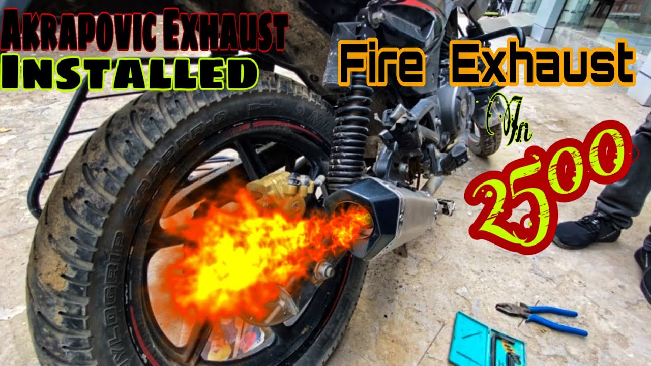 Akrapovic Exhaust Installed in Pulsar 180 | Fire Exhaust in 2500 | Exhaust under 2500 only