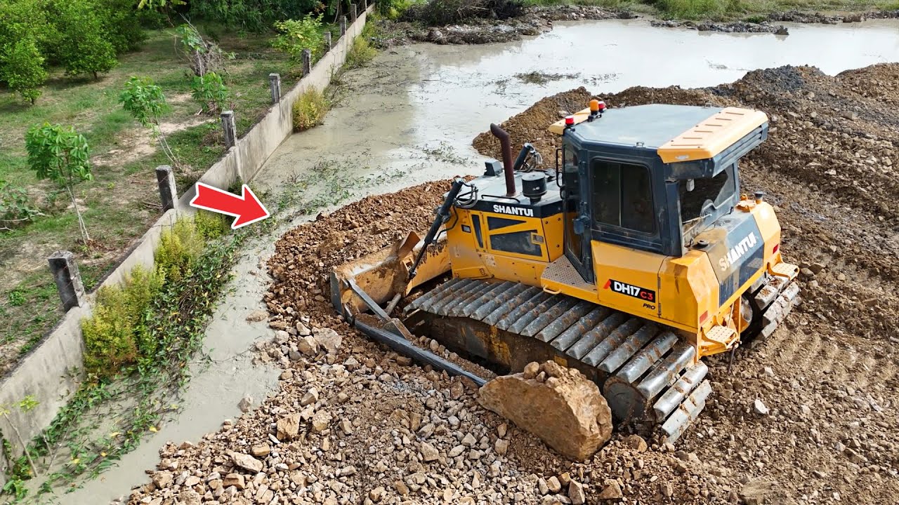 Ultimate work of project use skilled Bulldozer with BIG trucks