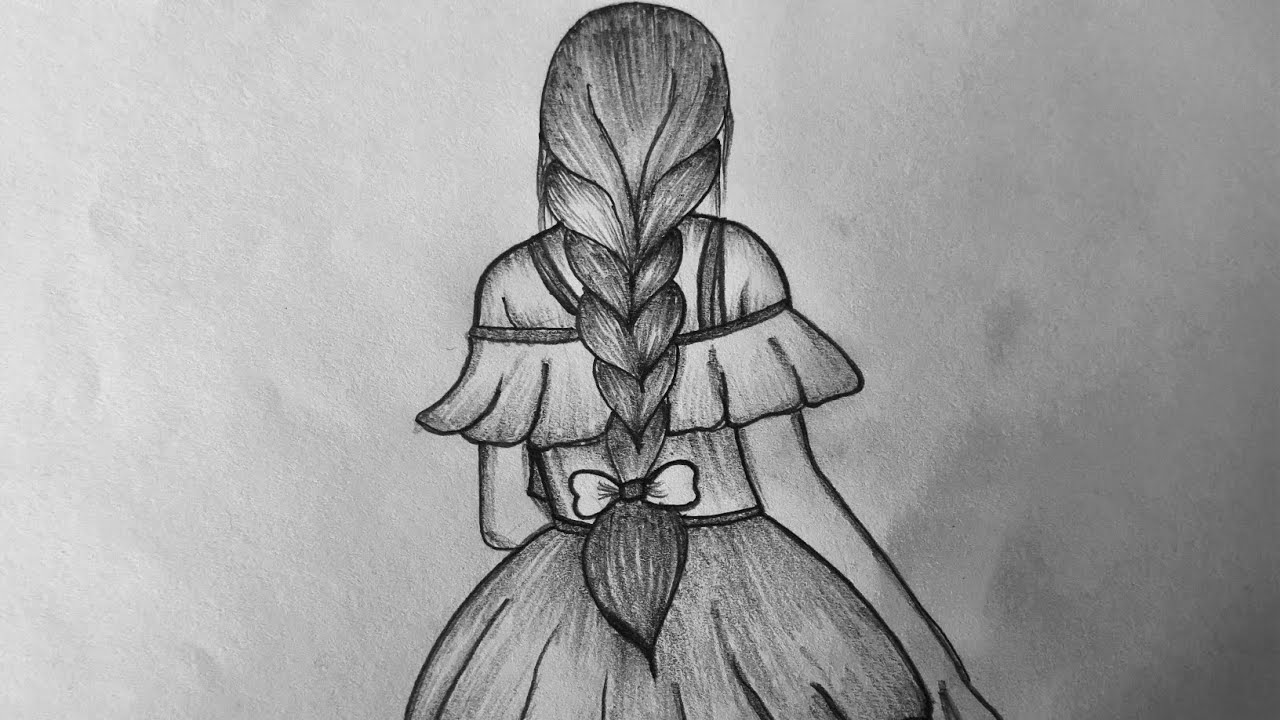 How to draw a girl backside drawing | Girl Drawing  | Pencil Drawing | Drawing easy for beginners 