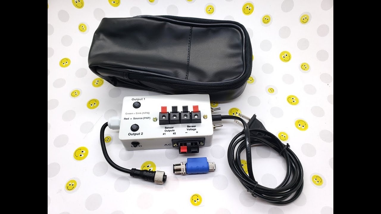 Our version of the Banner Engineering DBQ5 electronic tester M12 or M8 and case is included