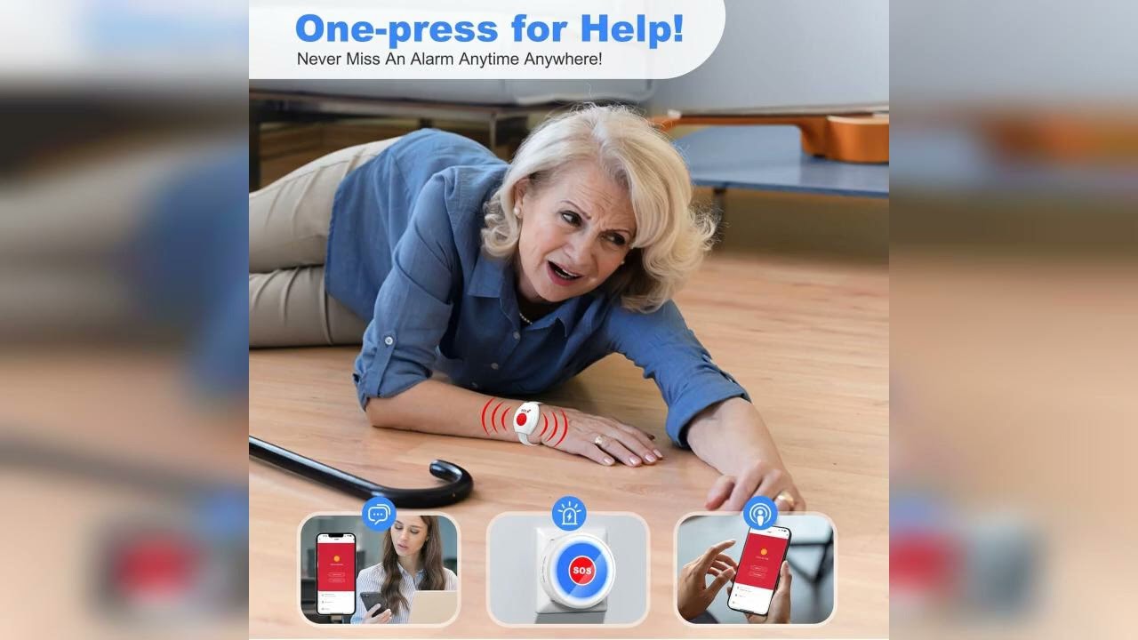 Review: Caregiver Pager Life Alert Systems for Seniors No Monthly Fee Wi-Fi APP Control Elderl...