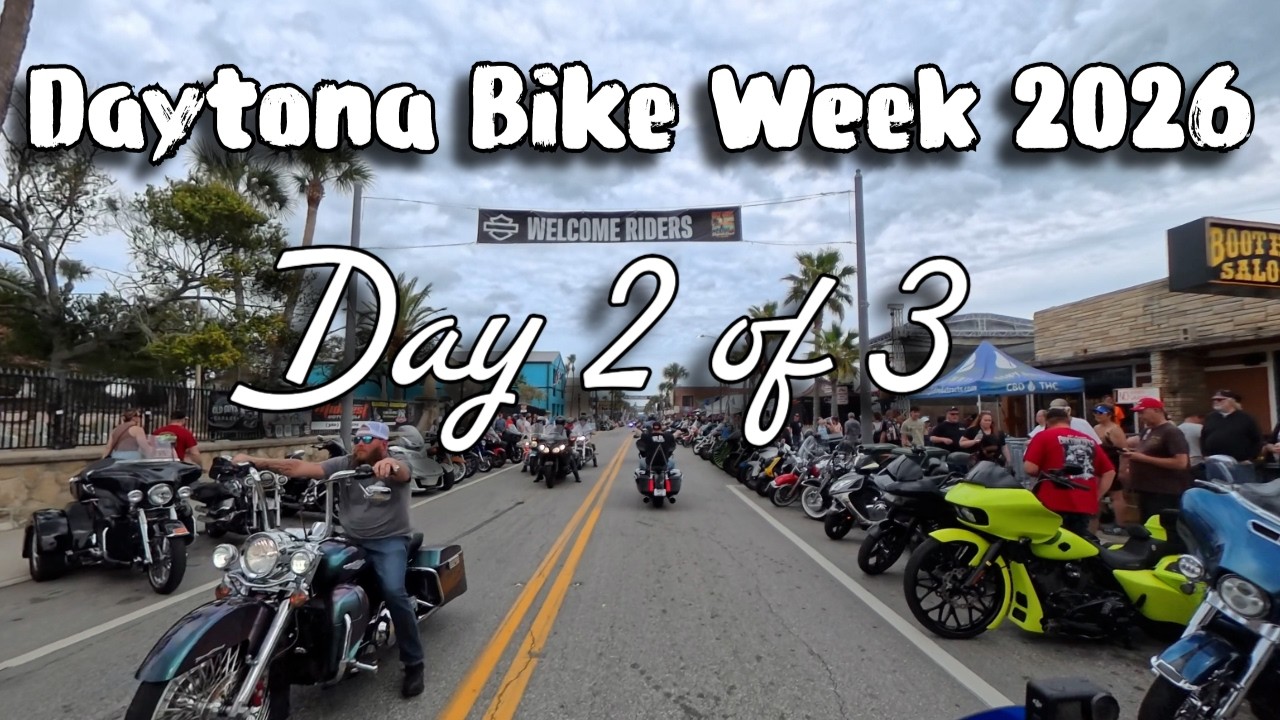 DAY 2 of 3 on my first  Daytona Bike Week 2026 - #harleydavidson, #roadglide, #daytonabikeweek