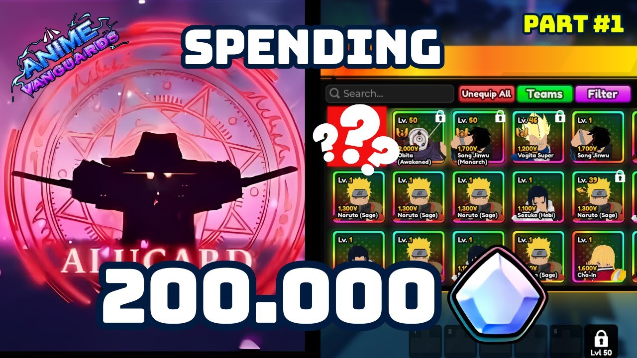 [Part 1] Spending 200.000 Gems for Alucard in Anime Vanguards Roblox 🇮🇩