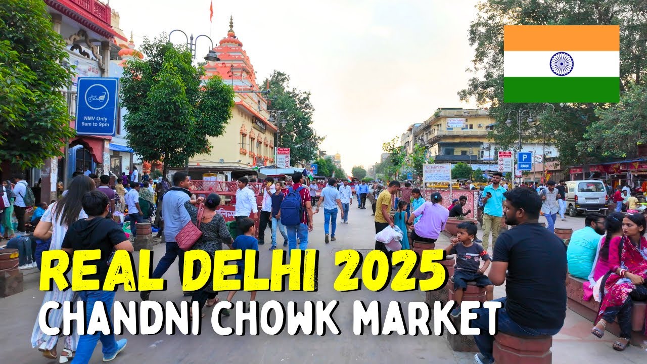 Walking in India 2025 🇮🇳 - Chandni Chowk Market & Streets (4K UHD)