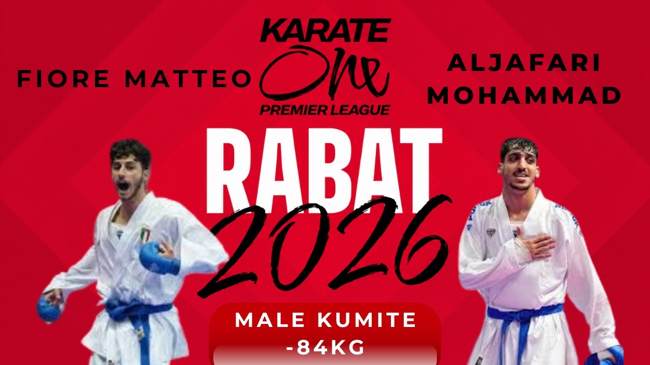 FIORE (ITA) vs ALJAFARI (JOR) | Male kumite -84kg | Karate1 Premier League Rabat 2026