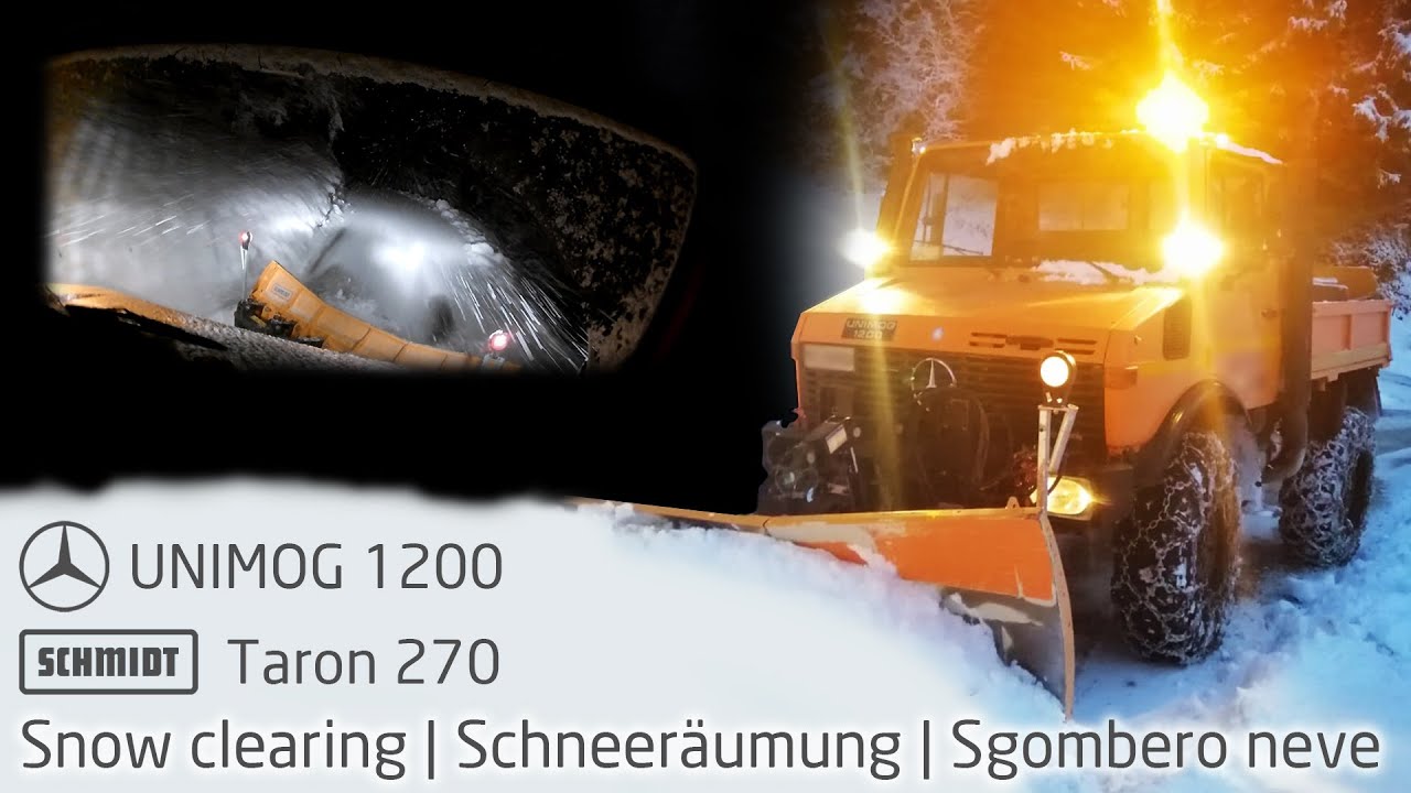 ❄️ Schneeräumung | 🌨️ Snow clearing | ❄️ Sgombero neve | UNIMOG 1200 | 📷 Onboard | January 2022