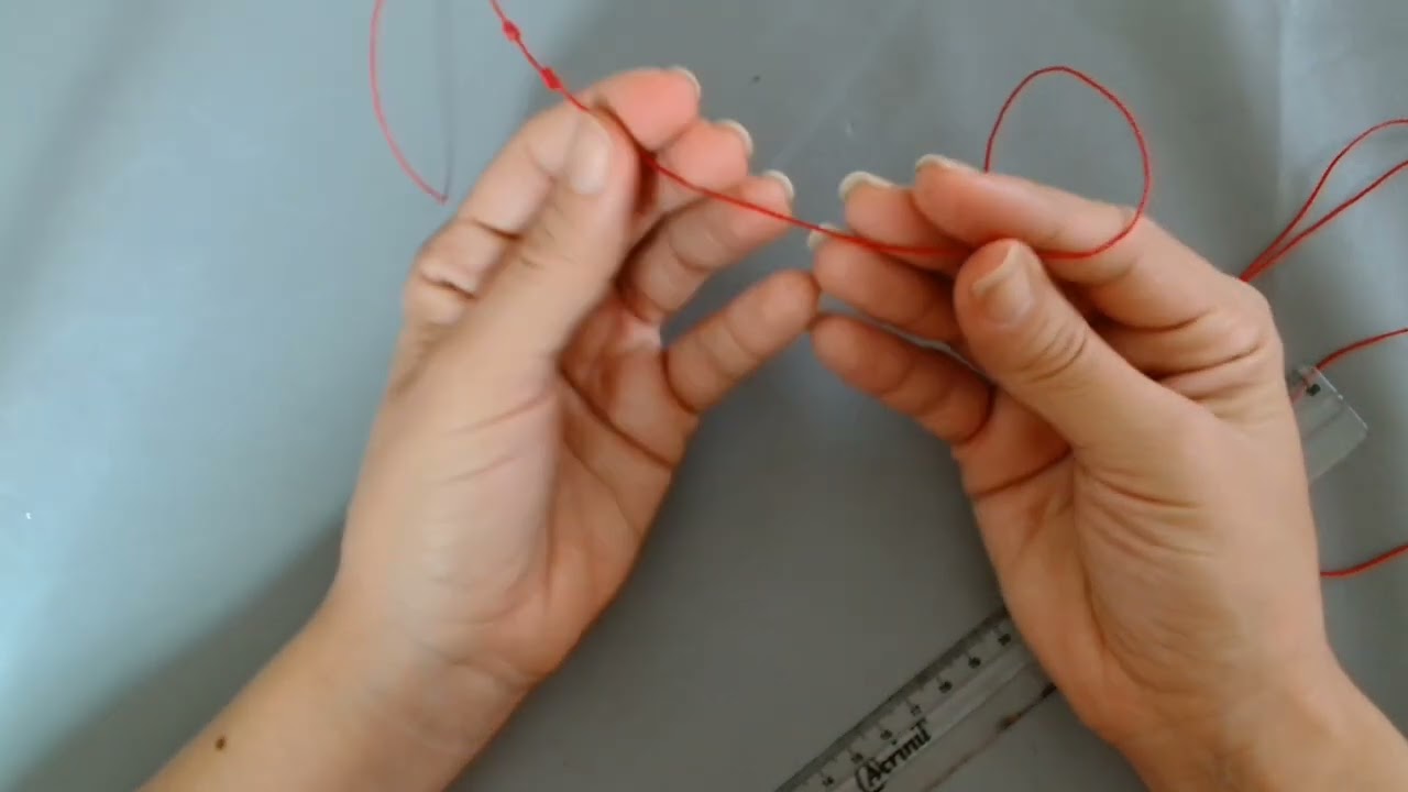 Nova dica de como fazer os 7 nos da pulseira de proteção da Kabbalah #diy #cabala #kabala