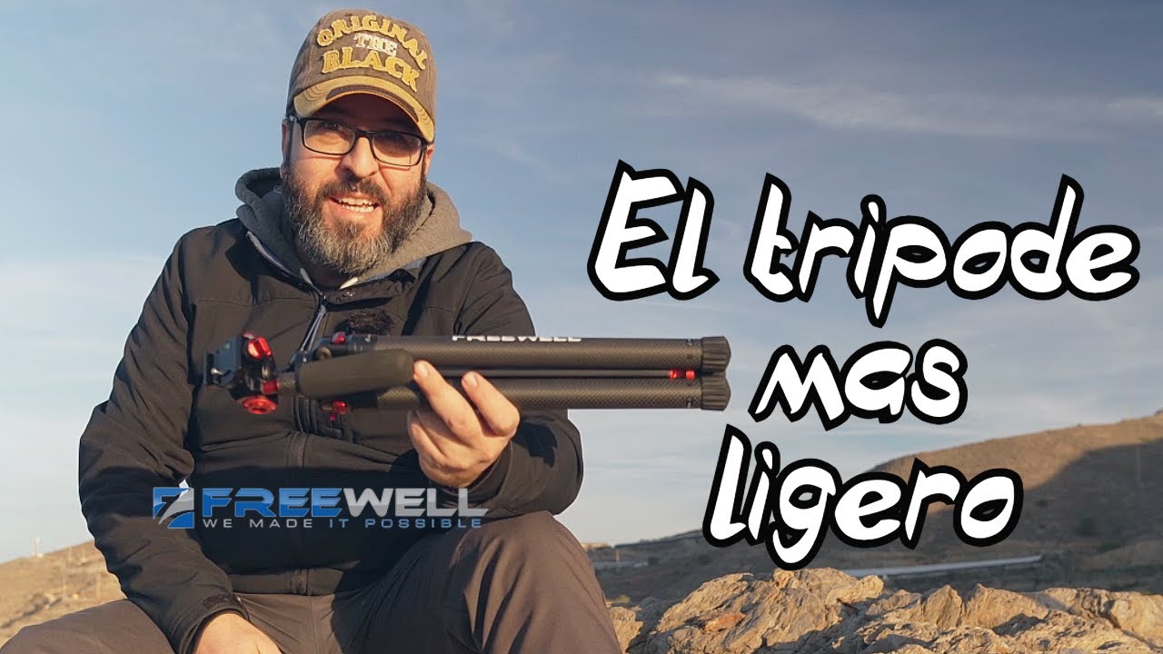 El TR&Iacute;PODE m&aacute;s LIGERO del MUNDO. LO TENEMOS!. The Real Travel Tripod de FREEWELL.
