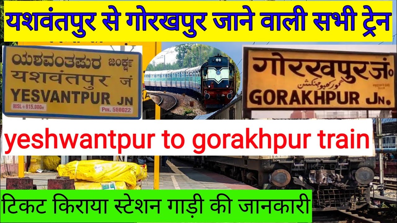 यशवंतपुर से गोरखपुर जाने वाली सभी ट्रेन // yeshwantpur to gorakhpur train🚊
