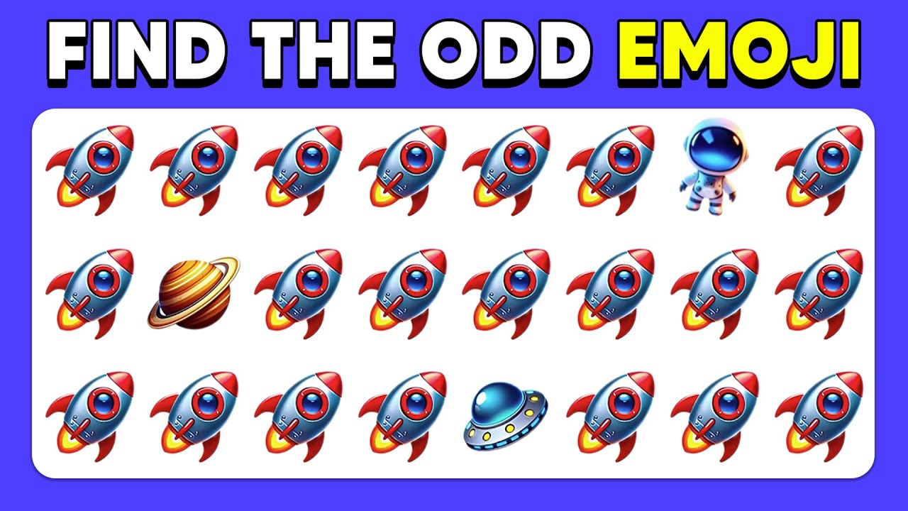 Find the ODD One Out - Space Edition 🚀🛸🧑‍🚀 Easy, Medium, Hard | Emoji Quiz