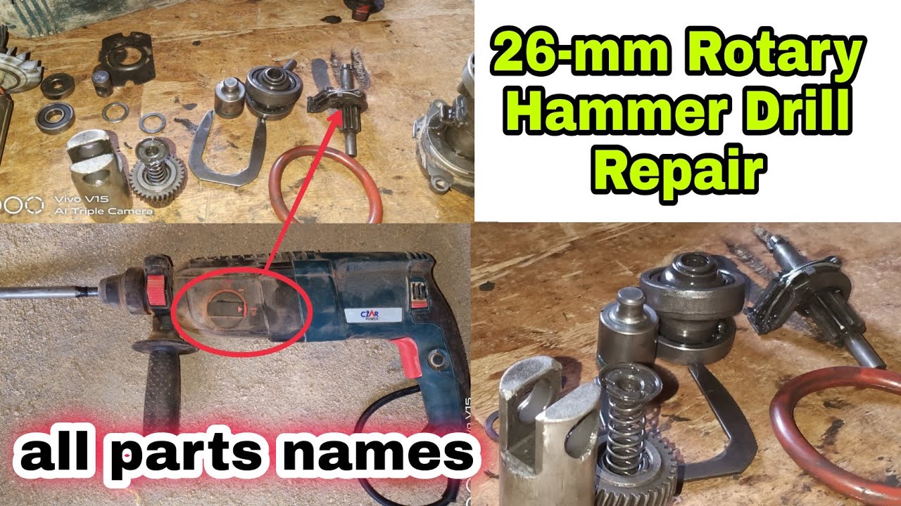 26-mm Rotary Hammer Drill Machine Repiar | How To Repiar Hammer Drill Machine | open Hammer machine