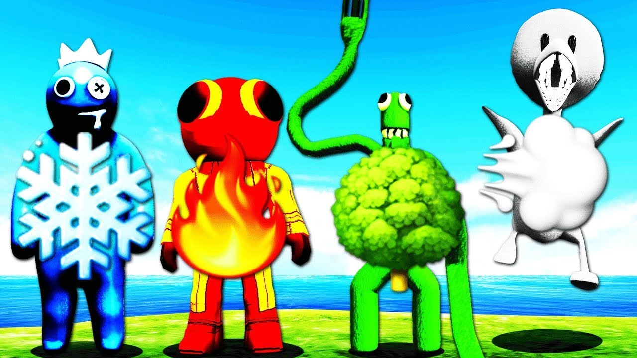 Jugando ELEMENTAL RAINBOW FRIENDS En GTA 5