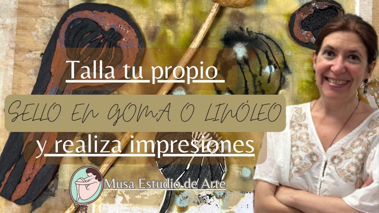 Tallado de sellos en goma y linóleo para realizar impresiones sobre tela y papel