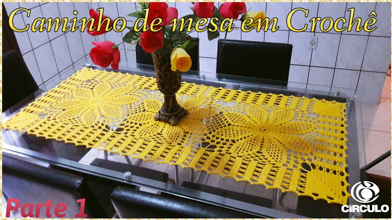 🌼 Caminho de Mesa Margarida em Crochê 1/2 . Tutorial Por Vanessa Marcondes.