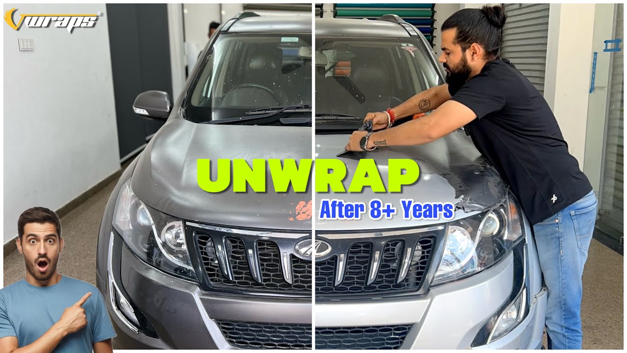Mahindra XUV5OO Wrap Removed After 8+Years *SHOCKING RESULT*😳🔥 @VwrapsSikar
