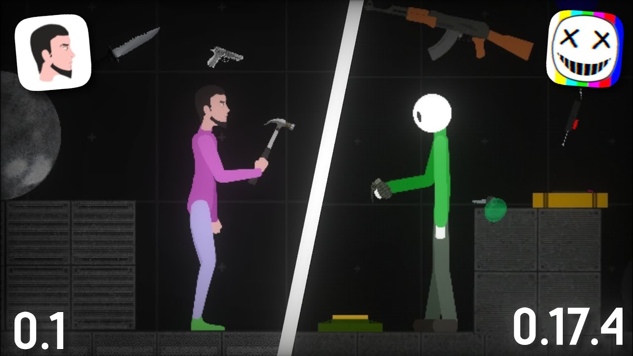ВСЕ ВЕРСИИ STICKMAN RAGDOLL PLAYGROUND [0.1 - 0.17.4]