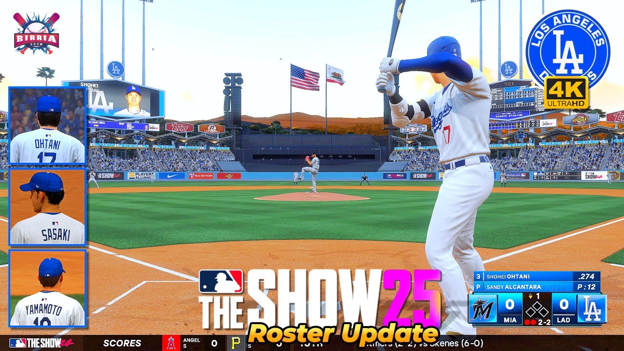 MLB The Show 25 Roster Update: Los Angeles Dodgers vs Miami Marlins - Gameplay PS5 4K 60fps