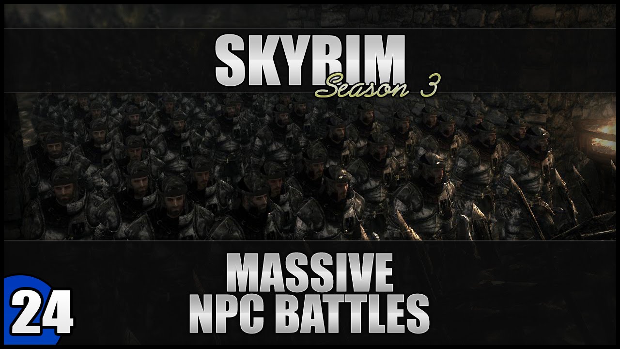 ♛ Skyrim Massive NPC Battles - Imperial Fort Assault - Mid Battle Freeze Test