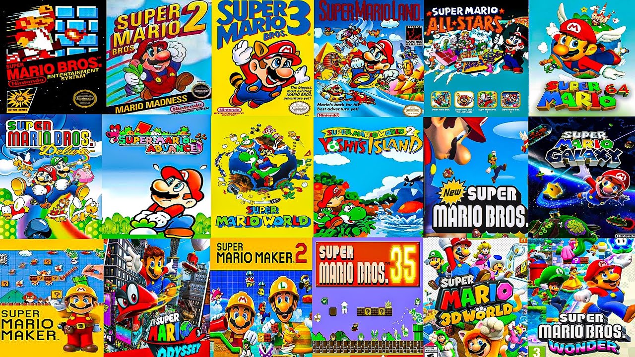 Эволюция игр SUPER MARIO BROS (1985–2023)