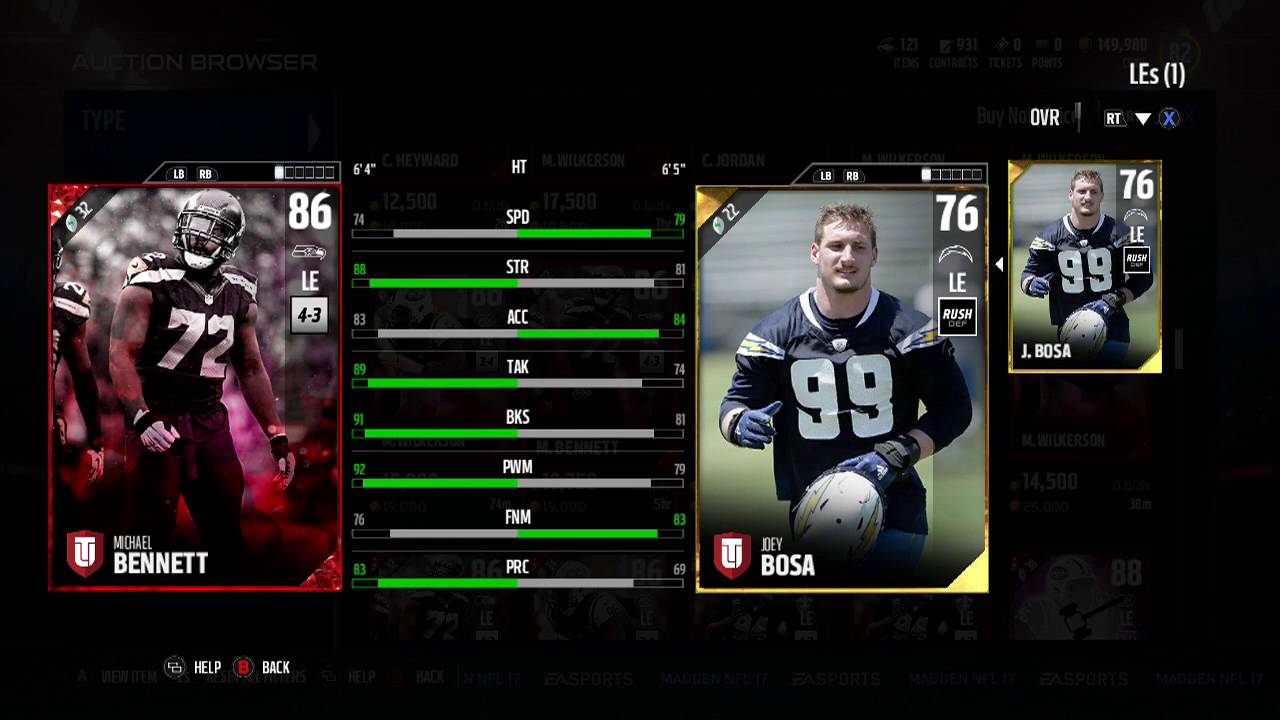 Madden 17 Ultimate Team | AUCTION BLOCK PT 2. | DEFENSE | MUT 17