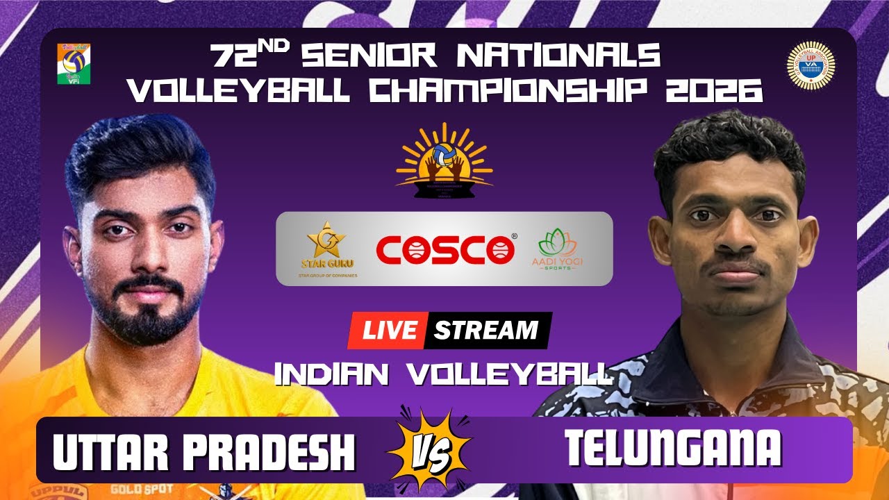 Uttar Prathesh Vs Telangana | HD Live | 72nd Senior National Volleyball Championship 2026