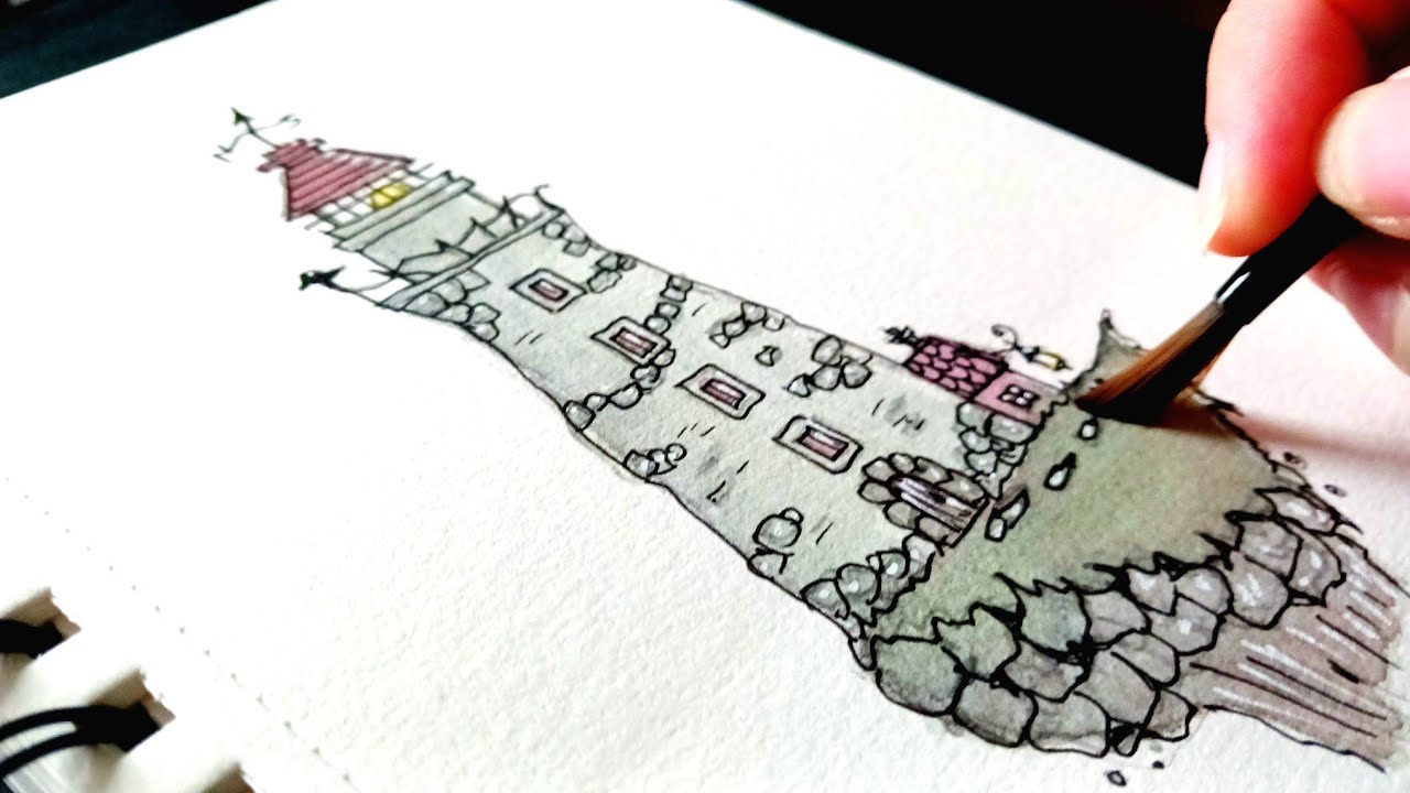 Seaside Lighthouse | Step-by-Step Watercolor Tutorial