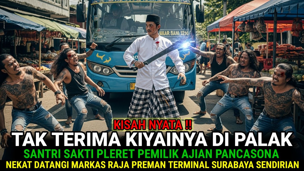 KISAH NYATA❗TAK TERIMA KYAINYA DIPALAK, SANTRI SAKTI PLERET INI HABISI RAJA PREMAN TERMINAL SURABAYA