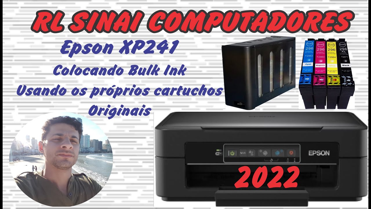 Como colocar Bulk INk na XP 241 usando o cartucho original - 2022