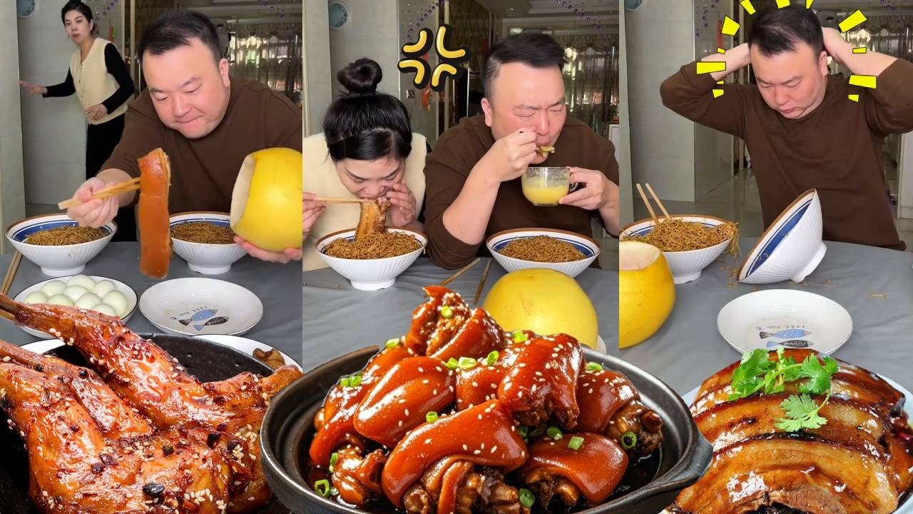 小气老公想独吞红烧肉，不料被我吃光，他饿坏了【勇哥勇嫂来了】