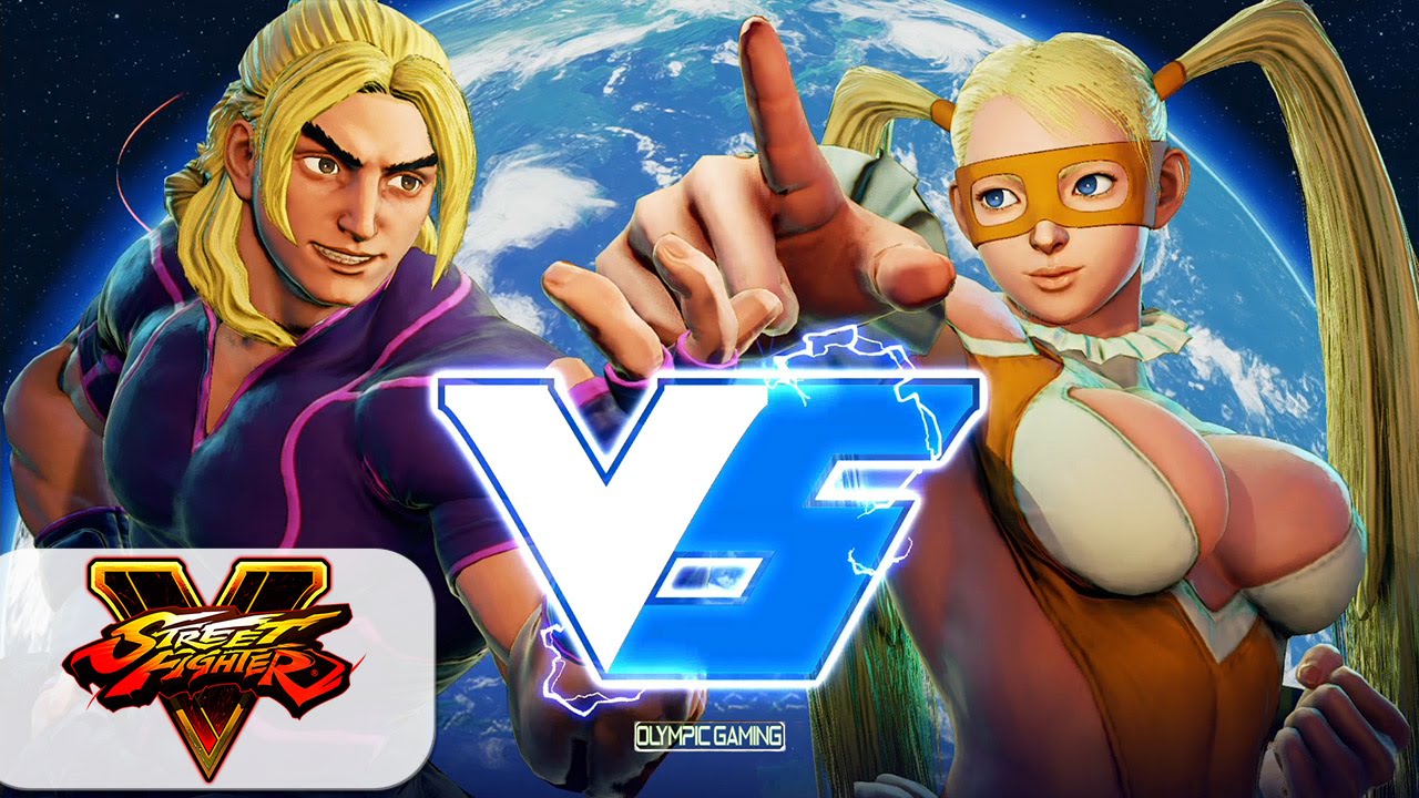 Street Fighter 5: CDjr (Ken) Vs ElChakotay (R. Mika) Gameplay - Gameplay