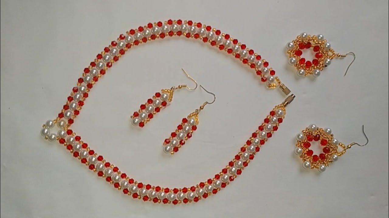 How to make preal necklace set at home.........