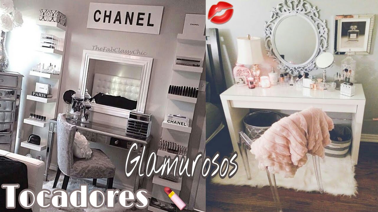 TOCADORES GLAMUROSOS💋💄  Ideas de como Decorar tu Area de Maquillaje