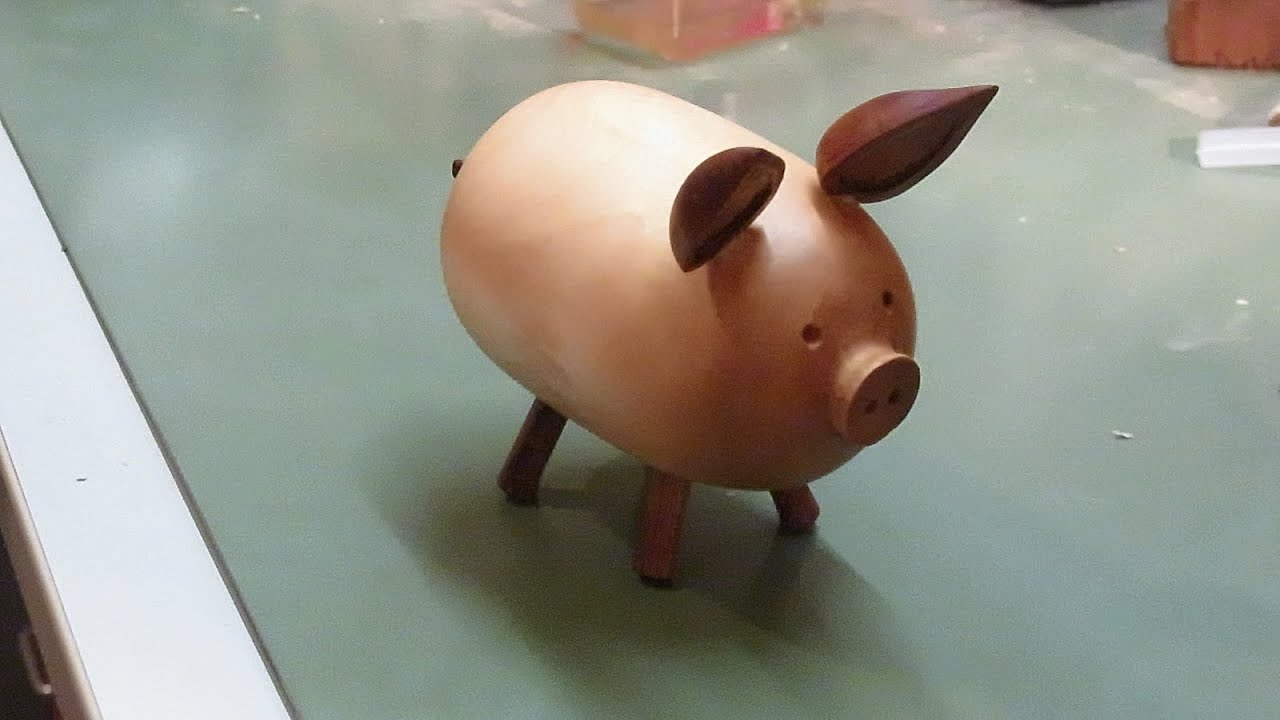 Drechsel Schwein - woodturning pig