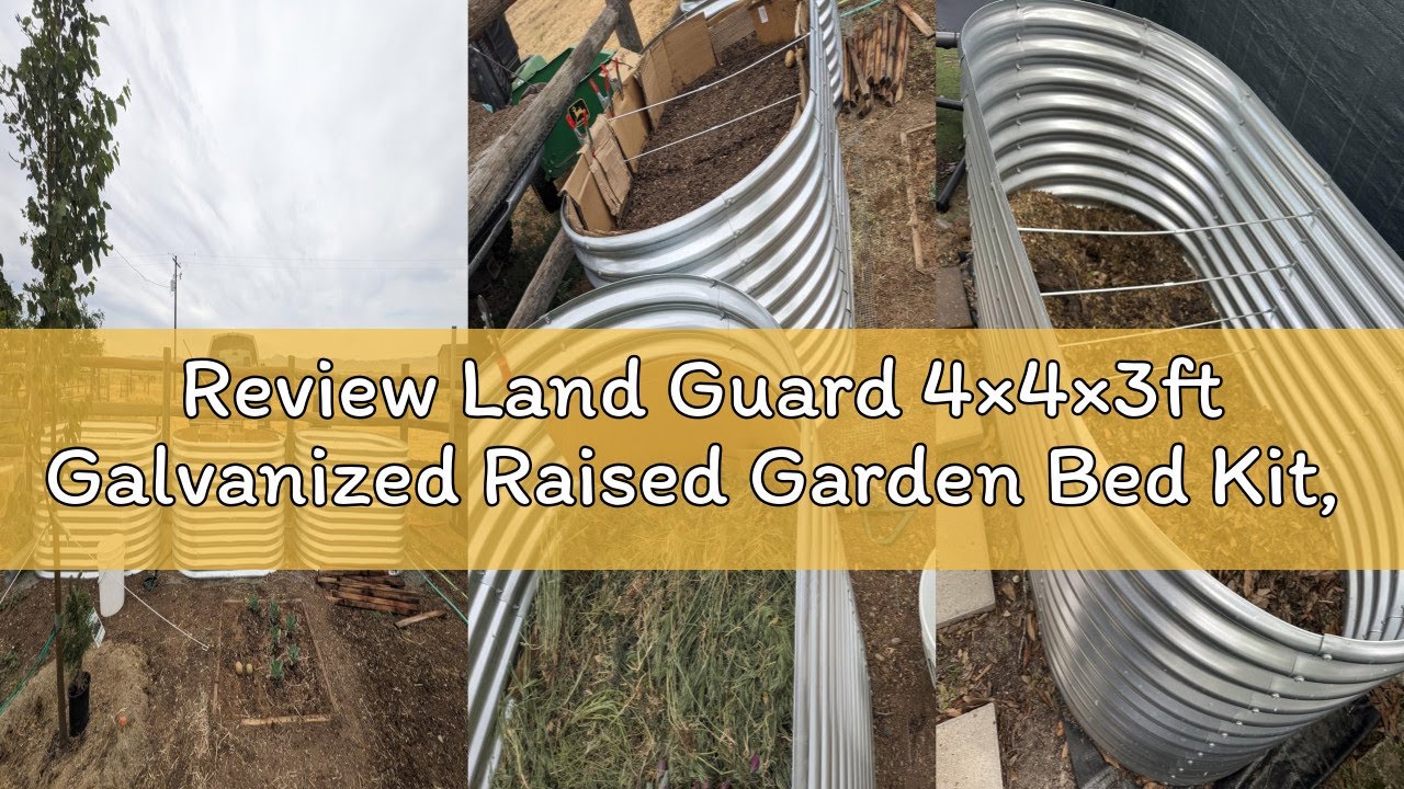 Review Land Guard 4×4×3ft Galvanized Raised Garden Bed Kit, Round Galvanized Planter Raised Garden B