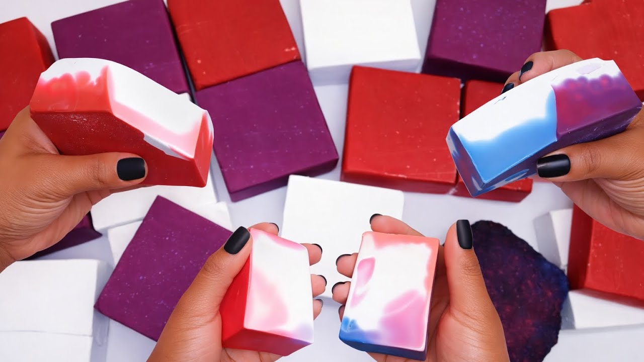 Dyed GymChalk Blocks (NOT AI) #asmr 