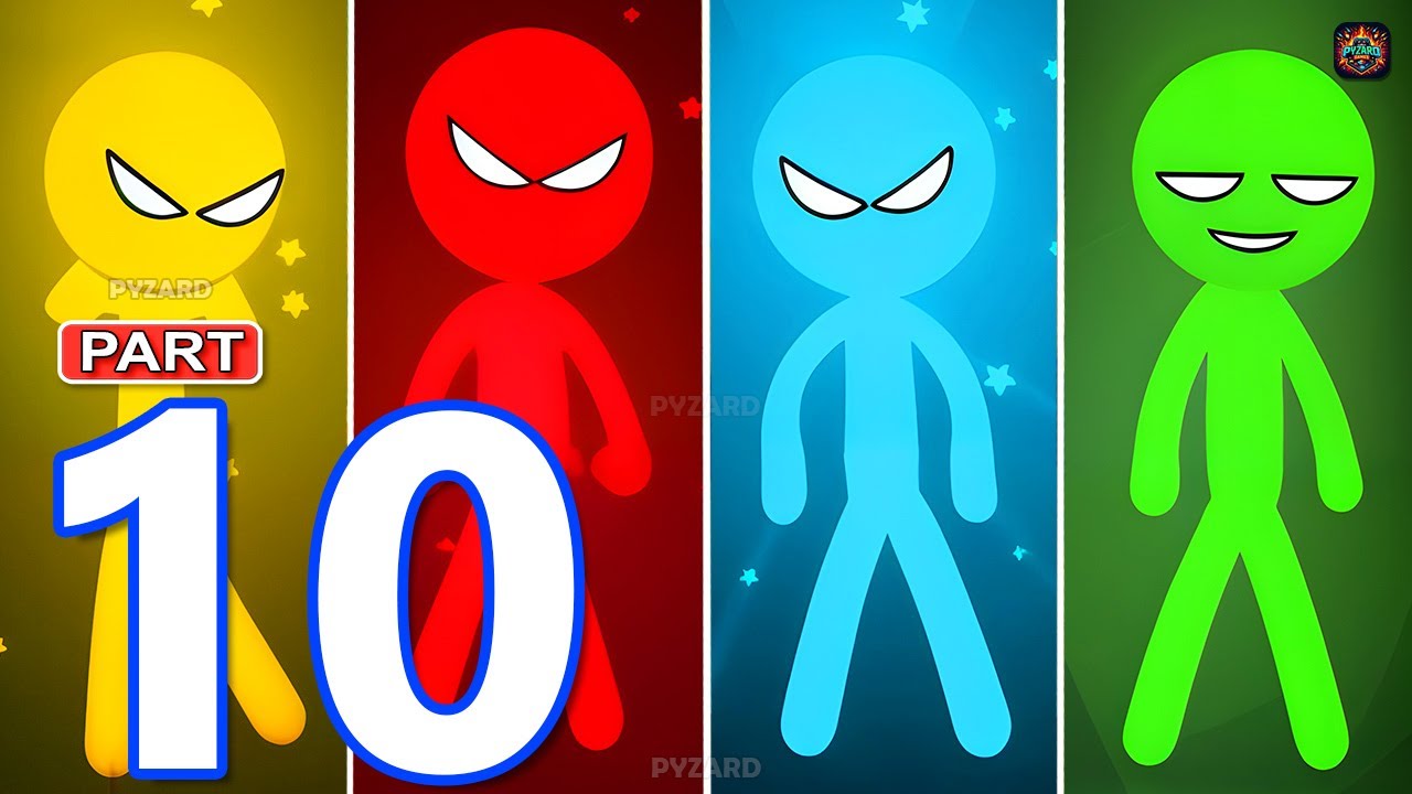 Stickman Party - Gameplay Part 10 Random MiniGames 1 2 3 4 Players New Update - Android Gameplay